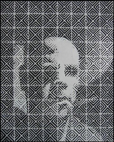 Self portrait in pattern