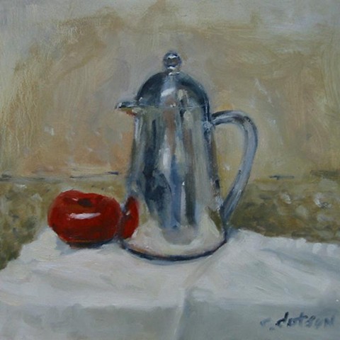 Coffee press with tomato
