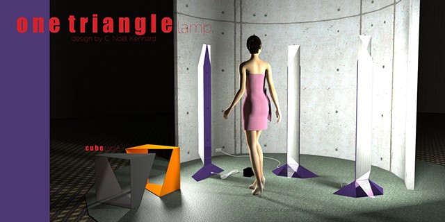 one triangle floor lamp promo poster