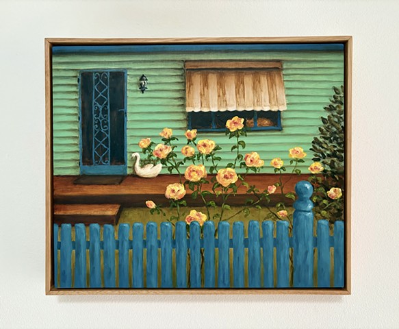 Weatherboard With Roses 