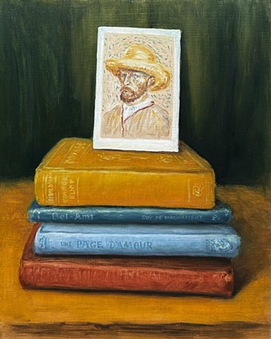 Still life With Van Gogh Postcard