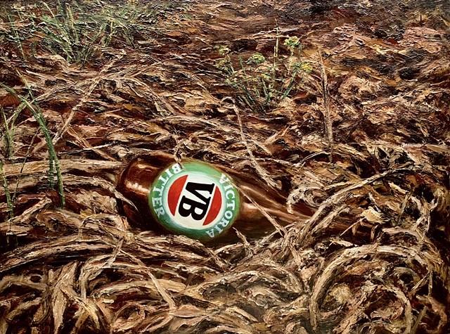 Beer Bottle In Nature