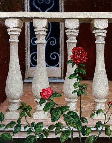Balustrade And Roses