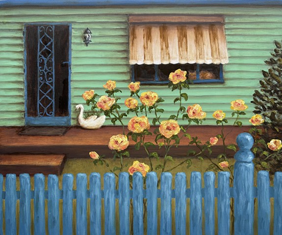 Weatherboard With Roses