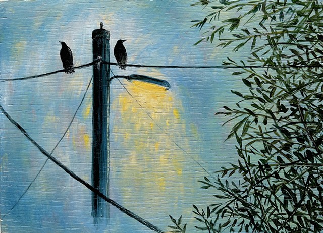 Two Magpies (Twilight) 