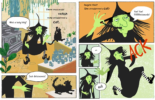 THE OLD WITCH WHO SWALLOWED A CAT