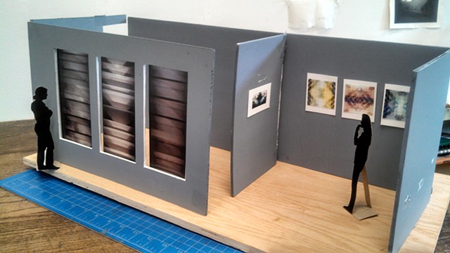 Mock-up model of installation with video projection