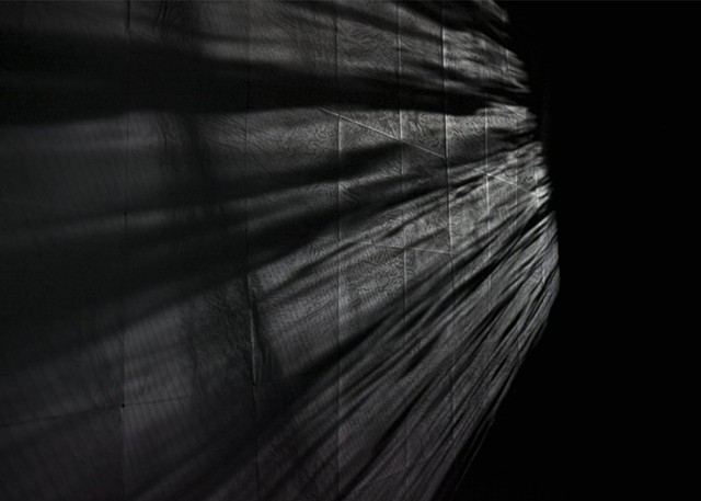wax paper, video projection, installation