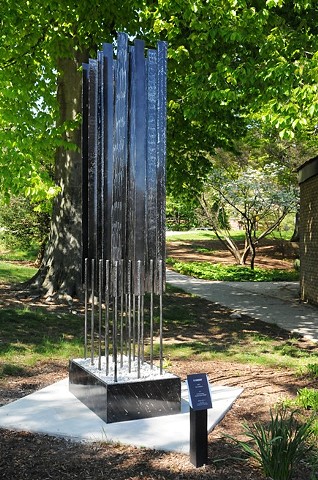 A kinetic sculpture, the blades sway and make noise as the wind blows.