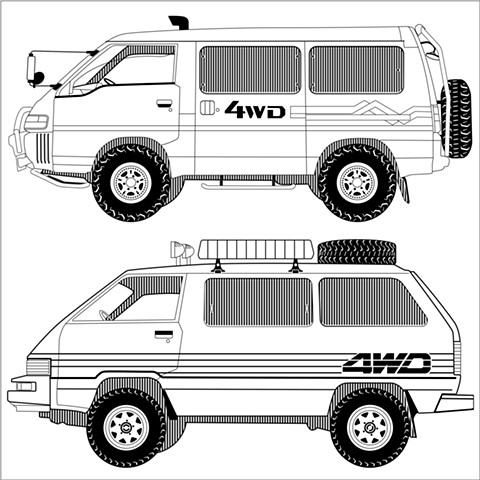 Little Van Goes - Digital Illustration