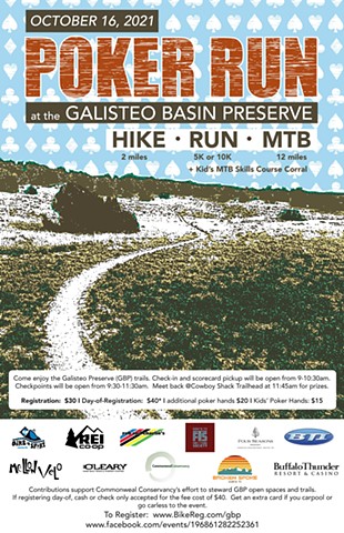  Flyer design for Poker Run/Galisteo Basin Preserve benefit