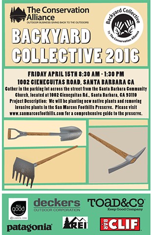 The Conservation Alliance/Backyard Collective flyer.  