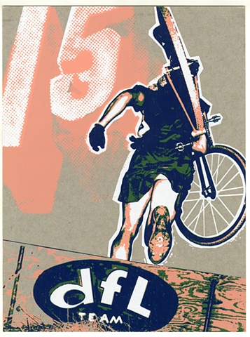 DFL 15th Anniversary poster for Artcrank SF - 4 color screen print.

