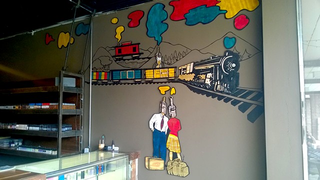 Boxcar Vape mural