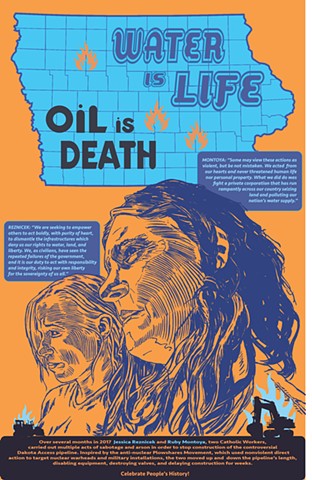 "Water is life, oil is death"