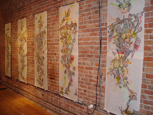 Apocalyptic Apparitions, installed at Zeitgeist Gallery, Detroit