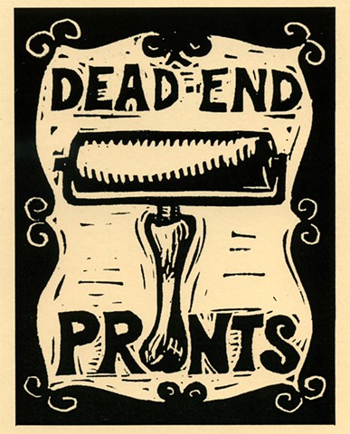 Dead End II announcement card (designed hand-printed by Alynn Guerra)
