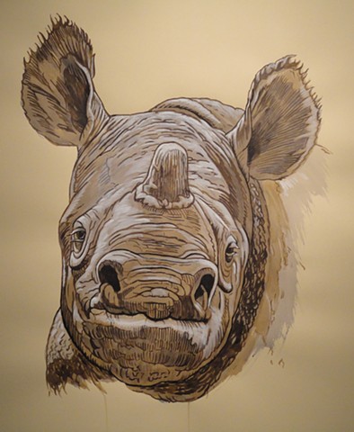 Javan Rhinoceros (from the Apologies to the Future series)