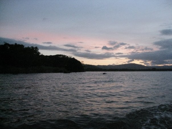 Lake Nicaragua during sunset.