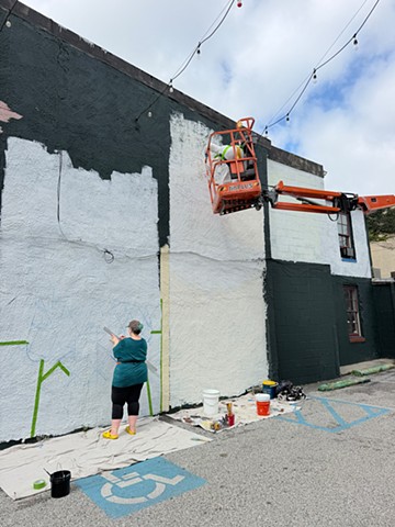 Painting next to Danamarie Hosler