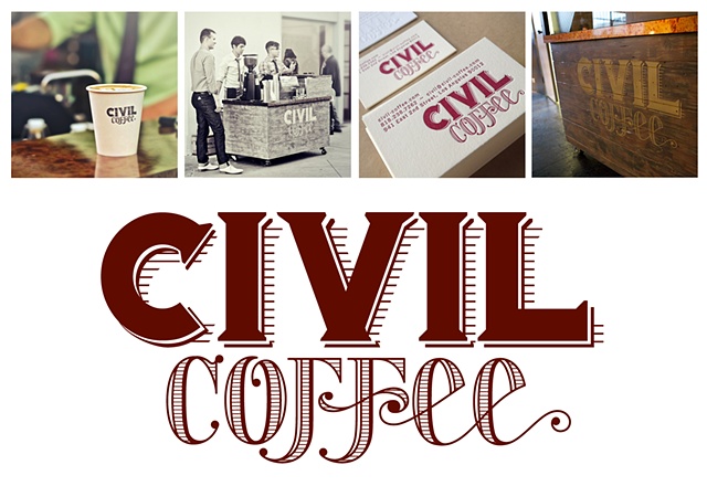 Civil Coffee, Espresso & Coffee for Events, LA California Coffee, Tony Forte Logo Civil Coffee Design, TFVC, TForte Visual, 941 E. 2nd Street Los Angeles, Ca 90021, Hand brewed goodness brought to you... 