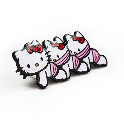 "Hello Kittypede" enamel pin for Creepy Company