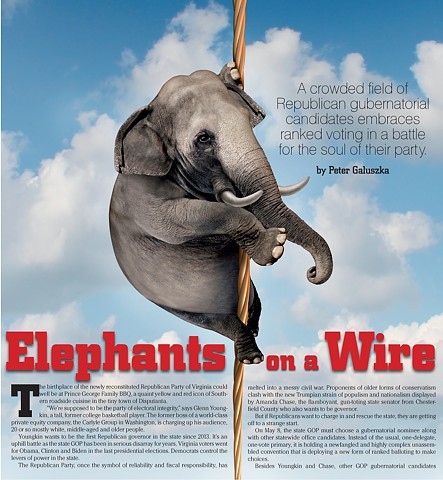"Elephants on a Wire" Style Weekly