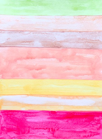 warm Rothko striped watercolor