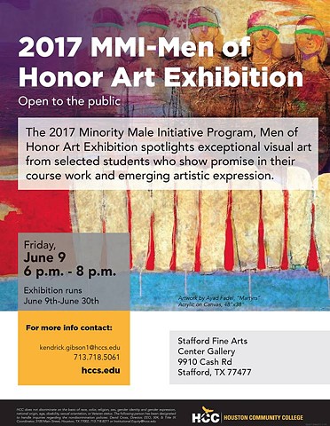 MMI-Men of Honor Art Exhibition. HCC Fine Arts Center, Stafford, Texas. June-July