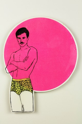 Screen Print on paper, mounted on mdf, and resin coated