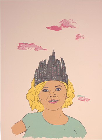 Screen print on paper, mounted on mdf, and resin coated