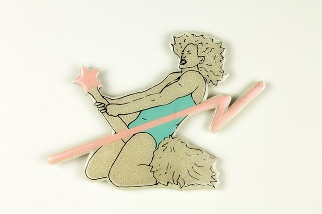 Screen Print on paper, mounted on mdf, and resin coated
