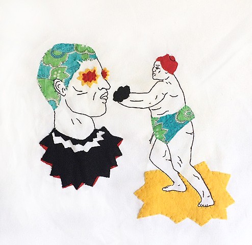 Hand Stitched using recycled clothing