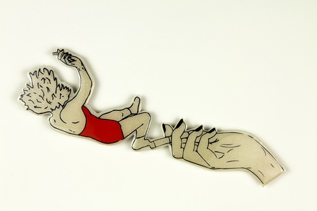 Screen Print on paper, mounted on mdf, and resin coated