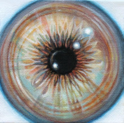 eye, painting, brown, cosmos, flower, Iris, circle, orb. portrait