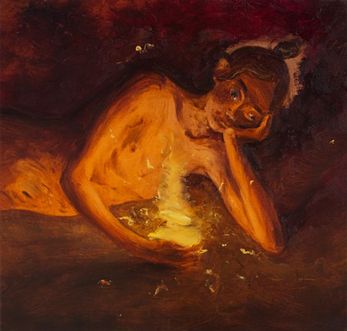Indian boy with flame
