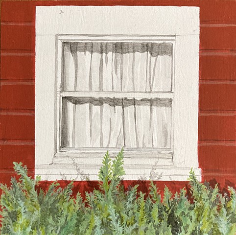 Window with Juniper, Chalk Hill 