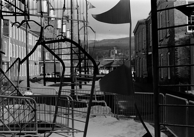 Sculpture in front of MASS MOCA Silver Gelatin Print January 2013
