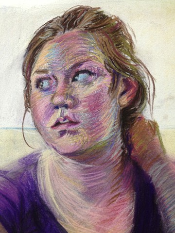 The Last Cookie (Detail). Pastel. May 2013. Self Portrait