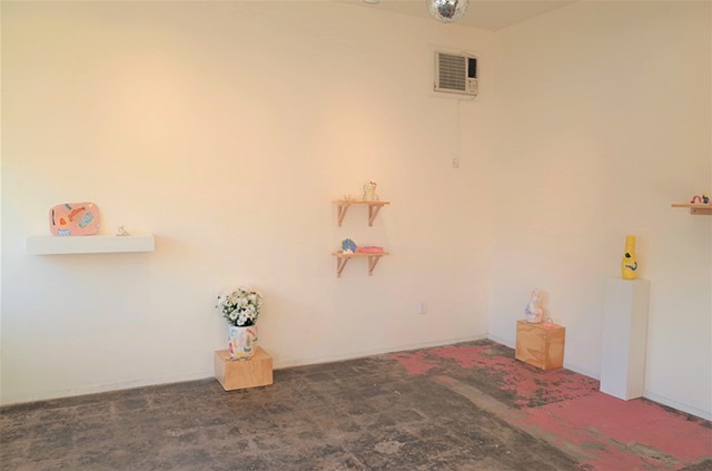 Installation view of Gathered Together and More Closely - solo exhibition at Bill's Junk in Houston, TX