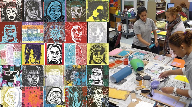 The Print Center Artist in Schools Program
University City High School and Kensington Health Sciences Academy
2012-2013