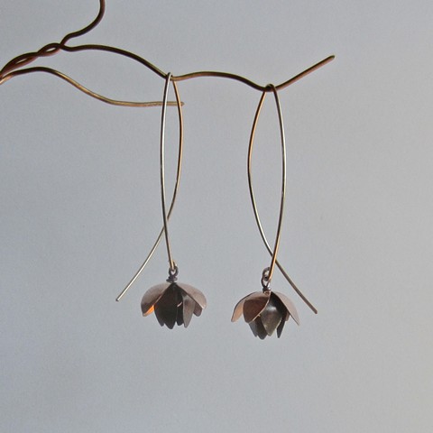 Copper Flower earrings