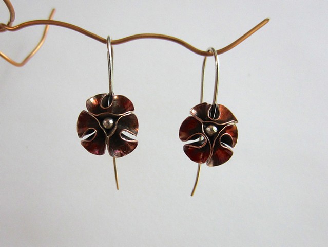 Folded Flower earrings