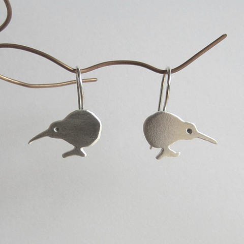 silver earrings, inspired by nature