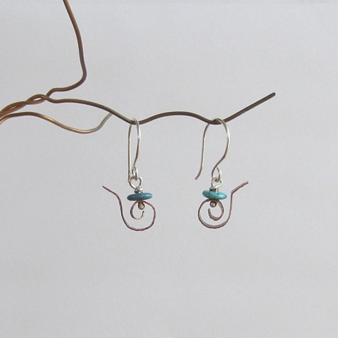 Etched Snail earrings