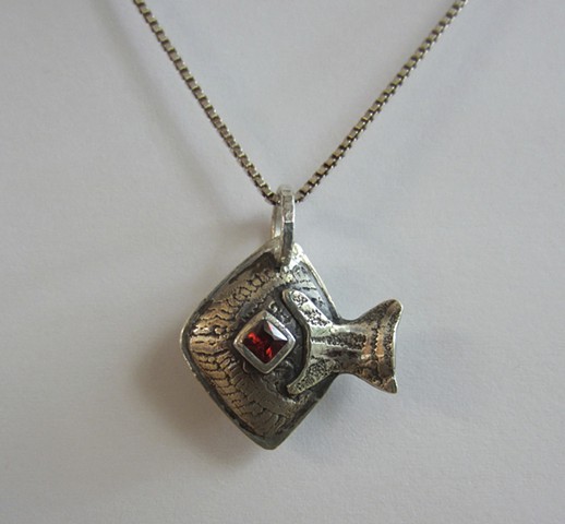 Tiny Fish whistle necklace