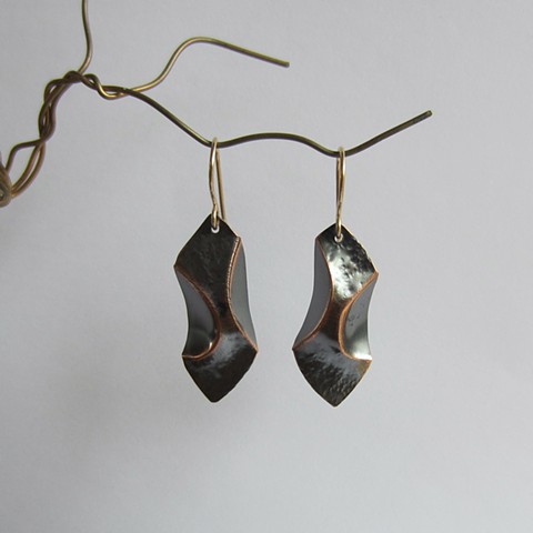 Small Copper Fold earrings