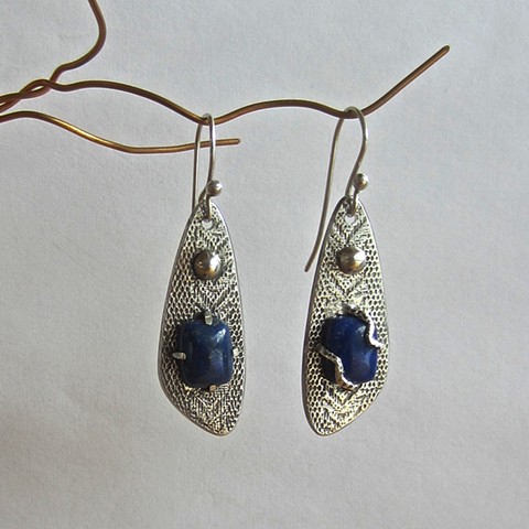 PMC earrings with stone 
