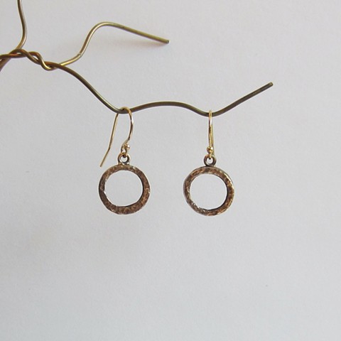 Tiny Golden Hoops earrings