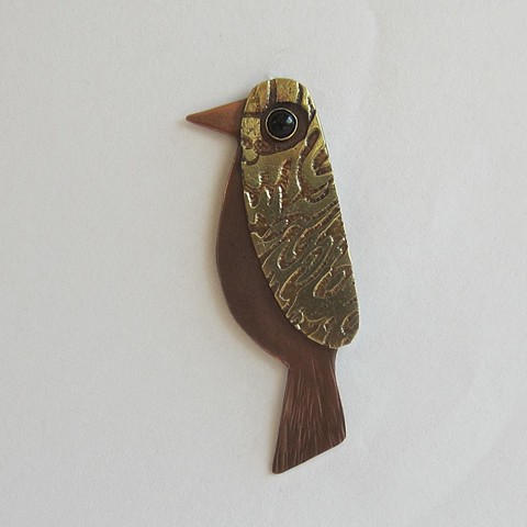 Bird with Black Eye pin